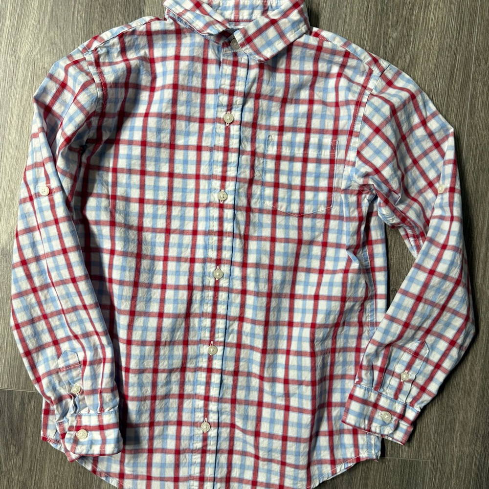 Janie and Jack Lot of 4 LS Boys Plaid Button-Down Shirts Size 8 - Picture 8 of 14